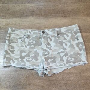 Victoria's Secret- Boyfriend Shorts- Gray Camo Shorts